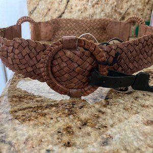 Women's Omega Woven Leather Belt